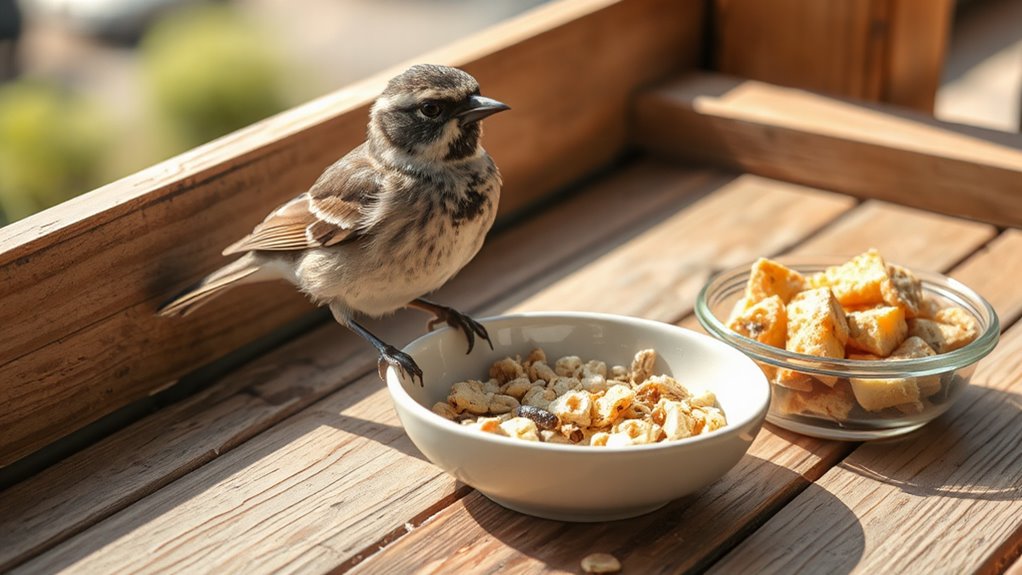 safe cereal bird feeding