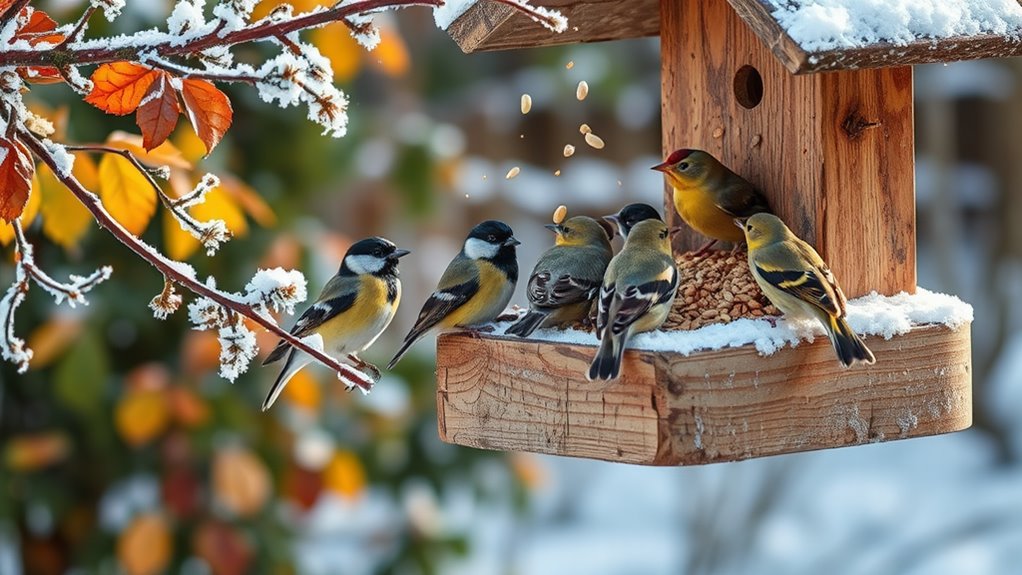 seasonal bird feeder adjustments